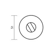 Szyldy i rozety - ROZETA OKRĄGŁA VDS WC R68F KOLOR MIEDŹ-SATYNA - miniaturka - grafika 1