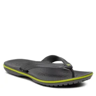 Klapki i japonki damskie - Crocs Japonki Crocband Flip 11033 Graphite/Volt Green - miniaturka - grafika 1