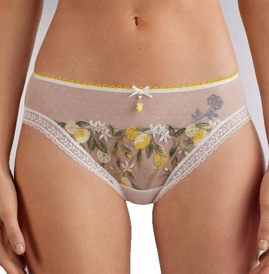 INTIMISSIMI Figi Vacanze Italiane koronka koronkowe kwiaty cytryny M/38