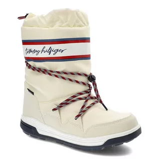 Śniegowce damskie - Białe Śniegowce Tommy Hilfiger Damskie Buty - grafika 1