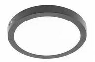 Oprawy, klosze i abażury - Oprawa natynkowa downlight ORIS PLUS okrągła, 24W, 2000Lm, 4000K, czarna aluminiowa rama - miniaturka - grafika 1
