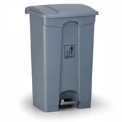 Kosze na śmieci - B2B Partner Kosz uniwersalny z pedałem 87 litrów, szary AF07318 - miniaturka - grafika 1