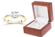 Pierścionki - ZŁOTY PIERŚCIONEK ZŁOTO ZARĘCZYNOWY 585 Rozmiar:10 - miniaturka - grafika 1