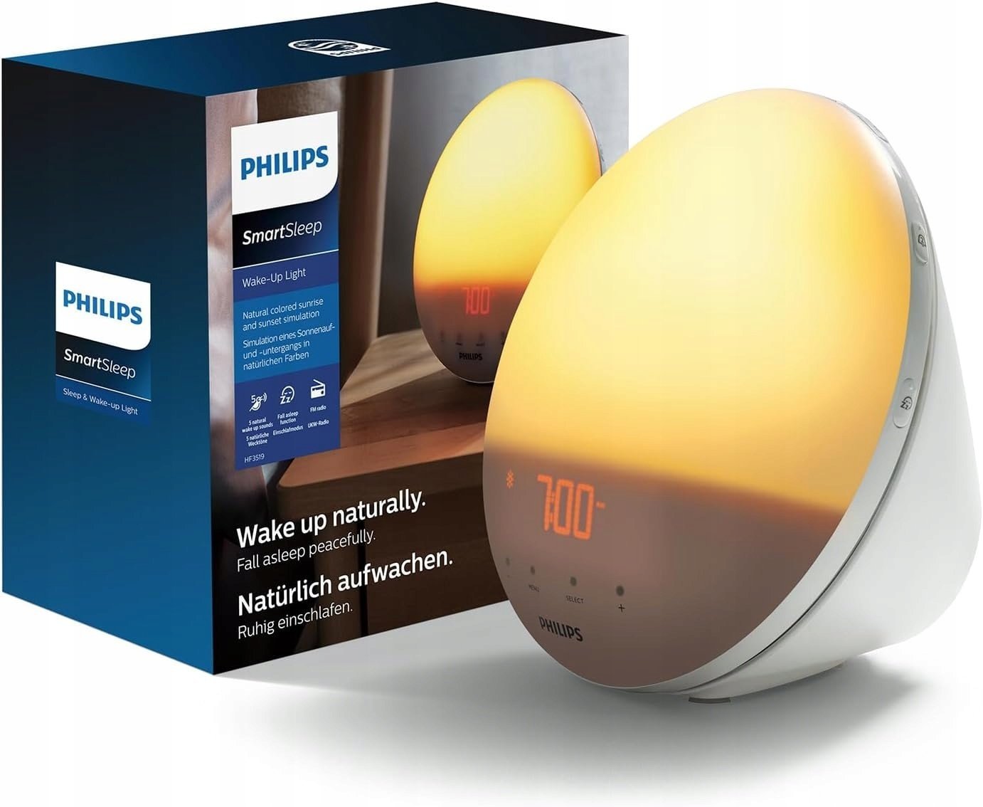 Lampa stołowa Philips Philips SmartSleep HF3521/01 budzik świetlny symulacja wschodu słońca 300
