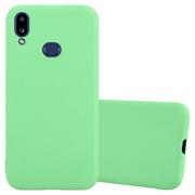 Etui i futerały do telefonów - Pokrowiec Do Samsung Galaxy A10s / M01s Etui w CANDY PASTELOWY ZIELONY TPU Silikon Obudowa Case Cover Ochronny Plecki Cadorabo - miniaturka - grafika 1