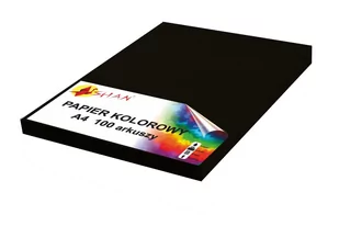 Papier kolorowy A4 100g czarny 100 arkuszy - Papier do drukarek - miniaturka - grafika 1