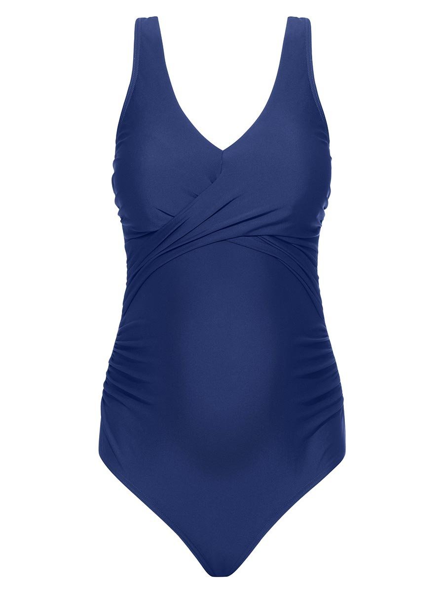 Damski strój kąpielowy jednoczęściowy niebieski Bellybutton Maternity, r.L