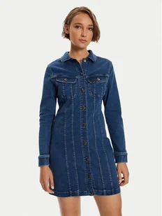 Lee Sukienka jeansowa Rider 112355125 Niebieski Slim Fit - Sukienki - miniaturka - grafika 1