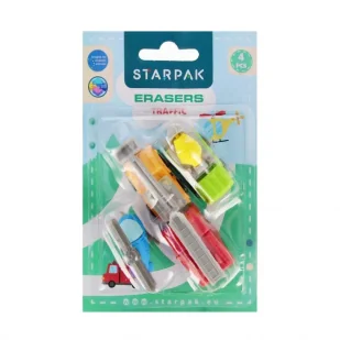 Gumka do mazania 3D puzzle 4 sztuki Traffic - STARPAK - Przybory szkolne - miniaturka - grafika 1