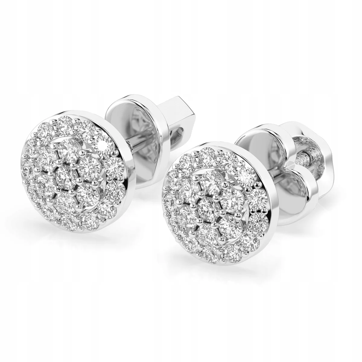 ZŁOTE KOLCZYKI 585 Z DIAMENTAMI BRYLANTAMI 0,3 CT LAB ESSYA