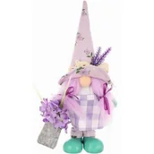 Wielkanoc - Skrzat wielkanocny SASKA GARDEN Gnom z lawendą Girl Fioletowy 25 cm - miniaturka - grafika 1