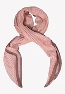 Apaszki i szaliki damskie - Szal różowy 100% wiskoza wzór w pepitkę - miniaturka - grafika 1