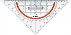 Leniar Ekierka Geometryczna 25cm uchwyt 70024 - Linijki, ekierki - miniaturka - grafika 1