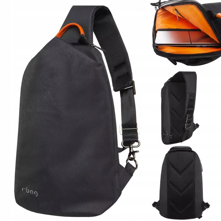 R-bag Plecak Miejski Męski Na Ramię Na Tablet Z Usb Pump Black
