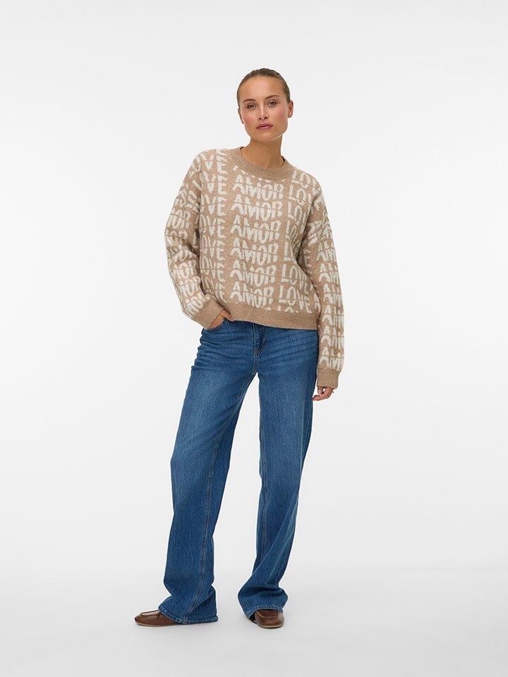 Vero Moda Sweter w kolorze beżowym