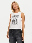 Koszulki i topy damskie - Noisy May Top Max 27033890 Biały Regular Fit - miniaturka - grafika 1