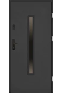 Drzwi Zewnętrzne Z Ościeżnicą Setto Dario 90 Cm Lewe Antracyt Reflex Nero - Drzwi zewnętrzne - miniaturka - grafika 1