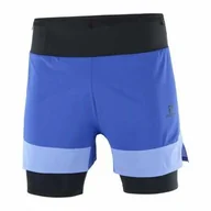 Spodnie sportowe damskie - Spodenki Salomon Sense Aero 2in1 Nautical Blue - miniaturka - grafika 1