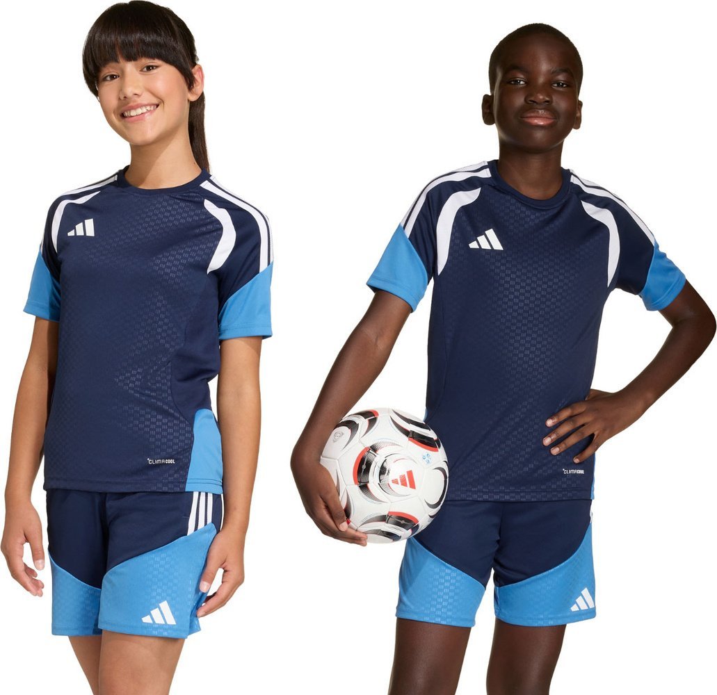 Adidas Koszulka dla dzieci adidas Tiro 26 Competition Training granatowo-błękitna JM1446 128cm