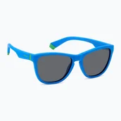 Okulary przeciwsłoneczne - Okulary przeciwsłoneczne dziecięce Polaroid PLD 8056/S matte blue/grey polarized WYSYŁKA W 24H 30 DNI NA ZWROT - miniaturka - grafika 1