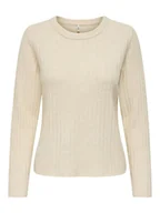 Swetry damskie - ONLY Sweter w kolorze beżowym - miniaturka - grafika 1