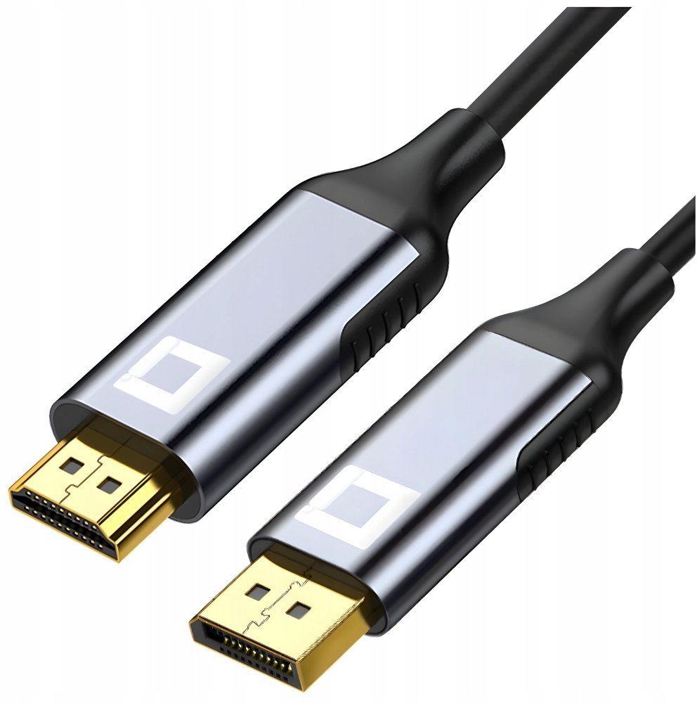 Kabel Co2 CO2 KABEL HDMI DO DISPLAYPORT 1.4 ADAPTER HDMI DP FHD 240HZ 4K 60HZ HDR 1M