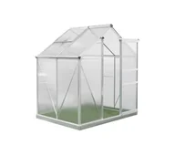 Szklarnie ogrodowe - Szklarnia aluminiowa Westmann Flora 64 Srebrna 132x190x201 cm - miniaturka - grafika 1