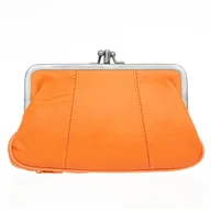 Portfele - Duża Portmonetka Skórzana Kaletnik Pomarańczowa - miniaturka - grafika 1