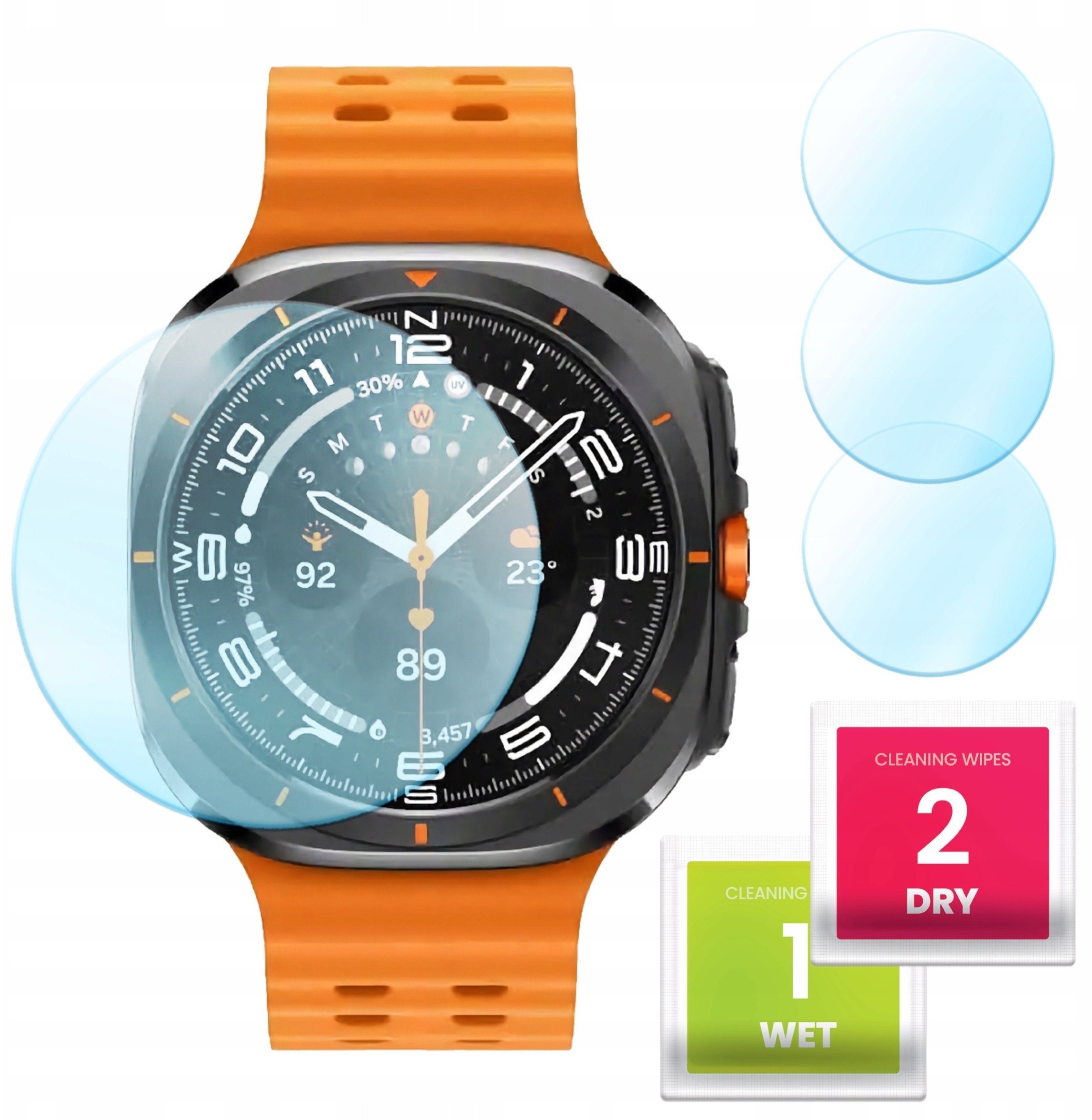 3-PAK Szkło Hybrydowe do Samsung Galaxy Watch 7 Ultra Szkiełko, Ochronne