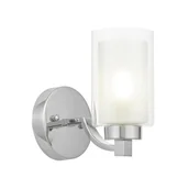 Lampy ścienne - VIGATTO W1 kinkiet loft chrom klosz szklany tuba 1xE27 - miniaturka - grafika 1