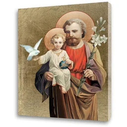 Obraz religijny na płótnie Święty Józef - Ikony i obrazy sakralne - miniaturka - grafika 1