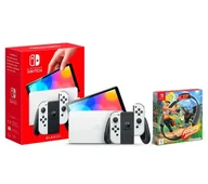 Konsole Nintendo - Nintendo Switch OLED Biały + Ring Fit Adventure - miniaturka - grafika 1