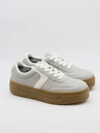 Trampki damskie - Bellucci Sneakersy w kolorze biało-szarym - miniaturka - grafika 1