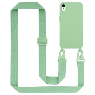 Łańcuszek Etui Do Apple iPhone XR Pokrowiec w LIQUID JASNO ZIELONY Silicone TPU Obudowa Ochronny Cadorabo - Etui i futerały do telefonów - miniaturka - grafika 1