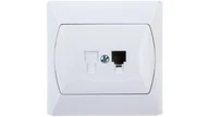 Gniazdka elektryczne - LEDart telefoniczne RJ12 pojedyncze białe GPT-1A/00 Akcent Ospel - miniaturka - grafika 1