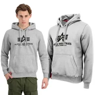 Odzież taktyczna i umundurowanie - Bluza z kapturem Alpha Industries Basic 178312 17 - Szara - miniaturka - grafika 1
