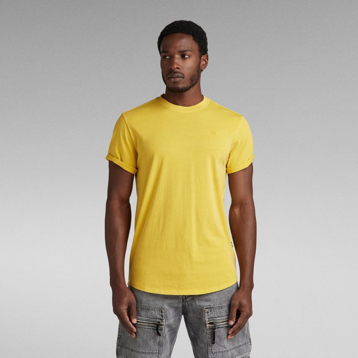 t-shirt uomo g-star d16396 2653 lash g.d g388 dk lemon