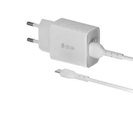 Kable USB - Devia ładowarka sieciowa Smart 2x USB 2,4A biała + kabel microUSB - miniaturka - grafika 1