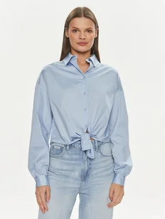 Guess Koszula W4RH59 WE2Q0 Niebieski Slim Fit - Koszule damskie - miniaturka - grafika 1
