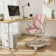 Krzesła obrotowe dla dzieci - krzesło do biurka ergonomiczne spacetronik xd różowe - miniaturka - grafika 1