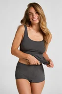 Majtki damskie - Hunkemöller Bokserki z miękkiej bawełny Szary - miniaturka - grafika 1