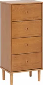 Komody - Atmosphera Wąska komoda do sypialni typu bieliźniarka CHARLIE, 4 szuflady, 50 x 35 x 107,5 cm - miniaturka - grafika 1