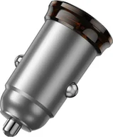 Ładowarki samochodowe - HOCO ładowarka samochodowa 2 x Typ C + kabel Typ C do Lightnning PD QC 45W NZ16B szara - miniaturka - grafika 1