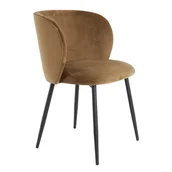 Krzesła - Brązowe aksamitne krzesło Elyna – Light & Living - miniaturka - grafika 1