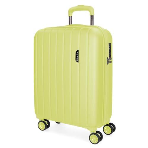 Movom Wood Zielona walizka kabinowa 40x55x20 cm Twardy ABS Zamknięcie TSA 37L 2,8 kg 4 Podwójne koła Bagaż Ręczny, Zielony, walizka kabinowa