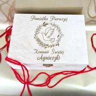 Gadżety dla niej i dla niego - Pudełko Pamiątka Pierwszej Komunii Świętej z imieniem - miniaturka - grafika 1