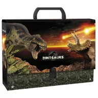 Szkolne artykuły papiernicze - Teczka z rączką gruba Dinozaur 18 - DERFORM - miniaturka - grafika 1