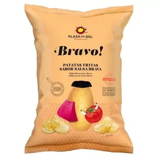 Plaza del Sol Chipsy ziemniaczane o smaku ostrego sosu bravo 115 g - Kuchnie świata - miniaturka - grafika 1