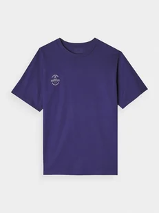 4F T-shirt bawełniany uniseks 4FWAW24USEAM174-31M Granatowy Roz. L-XL - Koszulki i topy damskie - miniaturka - grafika 1