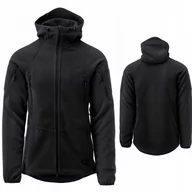 Bluzy męskie - Polar Ciepła Bluza Polarowa Helikon Patriot MK2 Rozpinana Hybrid Czarna S - miniaturka - grafika 1